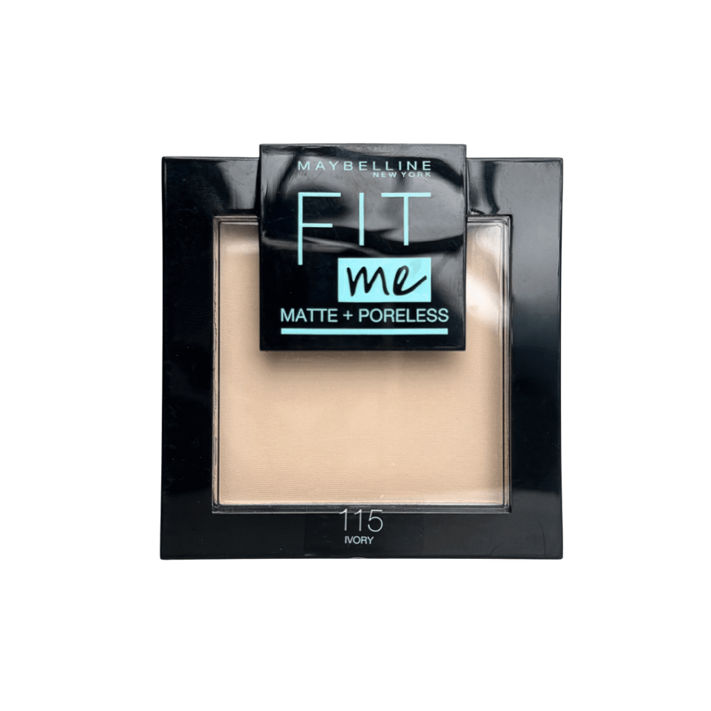 بودرة ميبلين نيويورك فت مي مات آند بورلس (Maybelline New York Fit Me Matte + Poreless) ​درجة اللون: 115 أيفوري (115 Ivory)