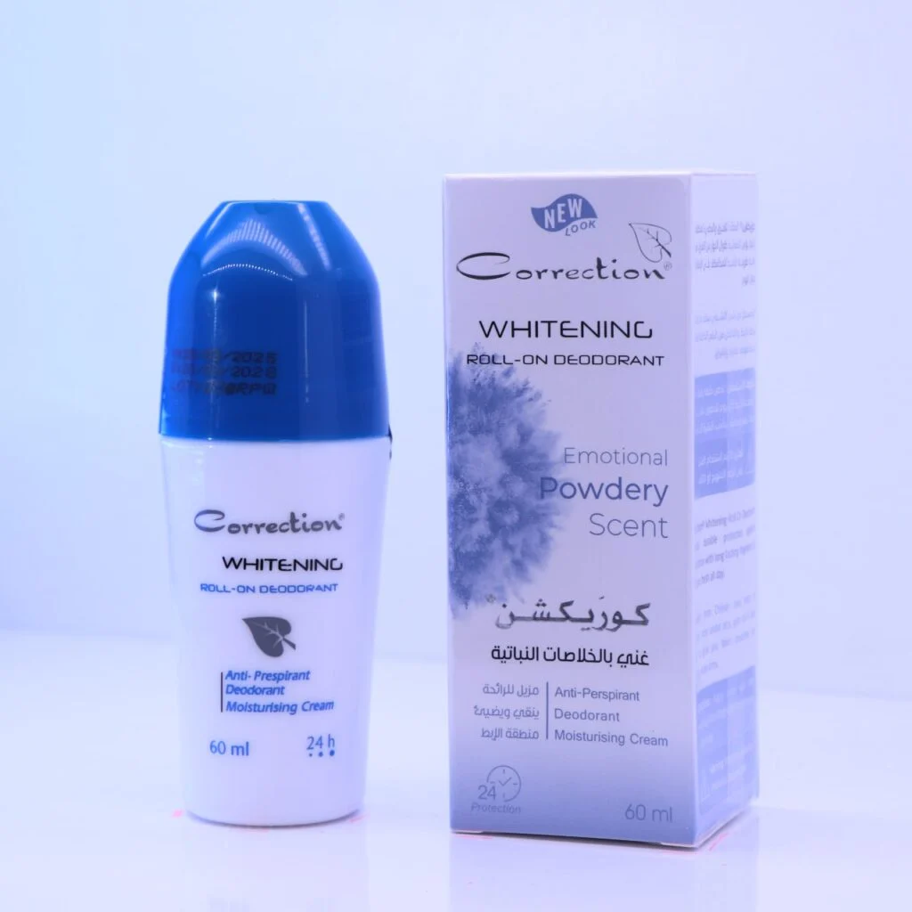 مزيل العرق ومضاد التعرق الأصلي Correction Whitening Roll-On Deodorant برائحة البودرة العاطفية (Emotional Powdery Scent)، الغني بالخلاصة النباتية.